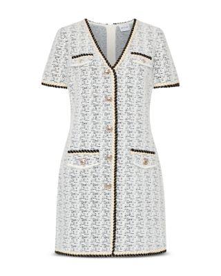 Braided V-Neck Mini Dress