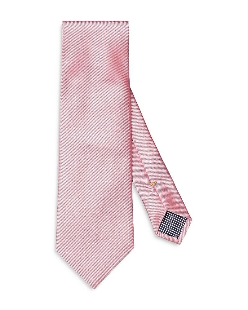 Eton Solid Silk Twill Tie In Pink