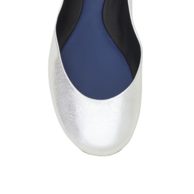  Women's The Ballerina Flat In Metallic Leather