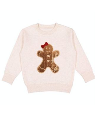 Girls&#39; Gingerbread Sequin Patch Christmas Sweatshirt - Little Kid, Big Kid