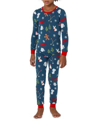 Unisex Printed Long Sleeved Pajama Set, Little Kid, Big Kid - Exclusive