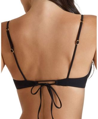 Lace-Up Demi Bikini Top