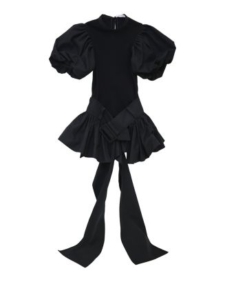 rokh Belted Flare Puff Sleeve Top | Bloomingdale
