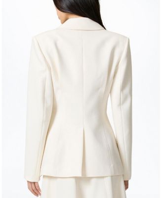 Gold Accent Padded Shoulder Jacket