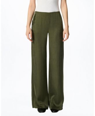  Floral Fluid Tailored Wide-Leg Pants