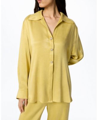  Belted Shirt with Statement Buttons