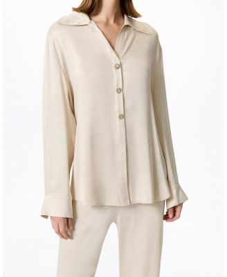  Belted Shirt with Statement Buttons