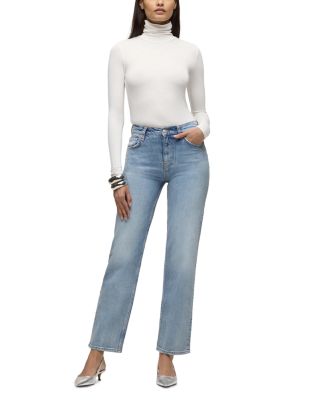 High-Rise Straight Jean in Spritzer