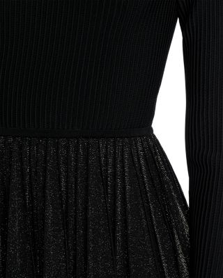 The Angelique Mixed Media Midi Dress