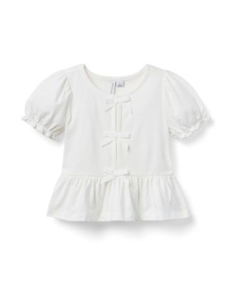 Girls' Bow Peplum Top - Baby, Little Kid, Big Kid