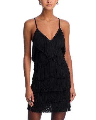FRINGE SLIP MINI DRESS