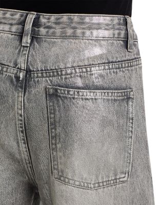 Zo High Rise Straight Jeans in Silver