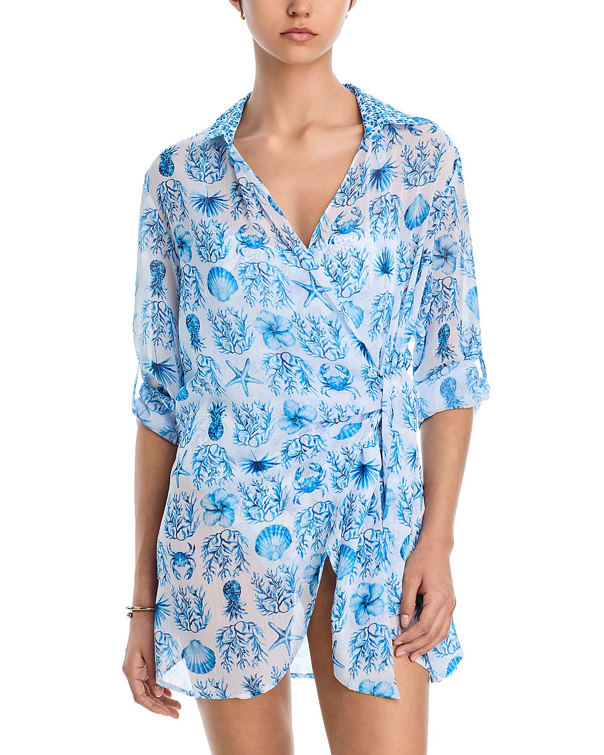 Aqua Swim Wrap Shirt Swim Cover-Up - Exclusive