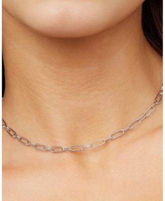  Sterling Silver Rhythm Link Choker, 14"
