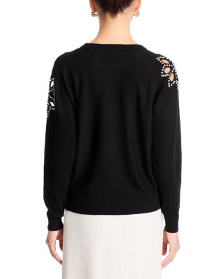 Embellished Crewneck Sweater