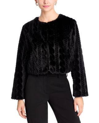 Crewneck Faux Fur Shrug