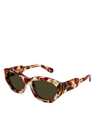 Chloe 59mm Large Cat Eye Sunglasses Chloé Cat Eye Sunglasses Geometric Butterfly Gold Brown 59mm  main image 2