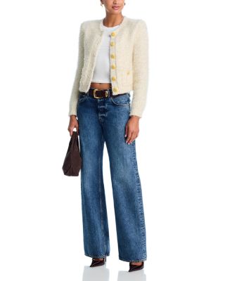 Una Crewneck Cardigan Sweater