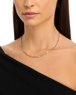 Oval Link Collar Necklace in 14K Yellow Gold