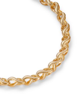 Textured Figure 8 Link Bracelet in 14K Yellow Gold