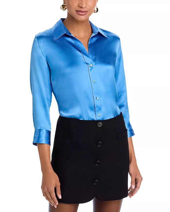 L'Agence Dani Silk Charmeuse Blouse