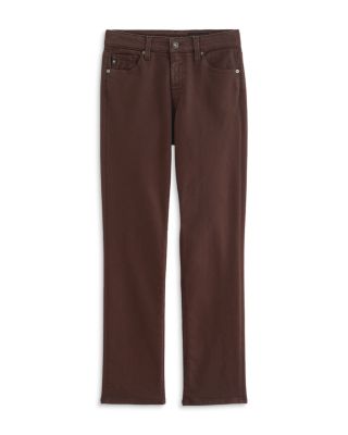 Mari Mid Rise Slim Straight Jeans in Coffee Bean