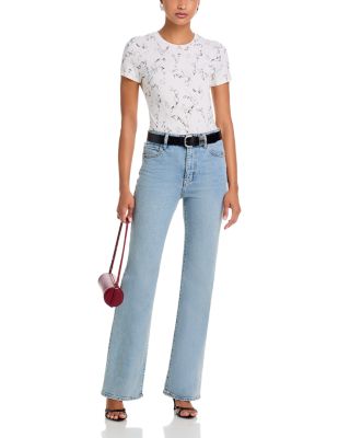 Ressi Short Sleeved Faded Chain Print Crewneck Tee