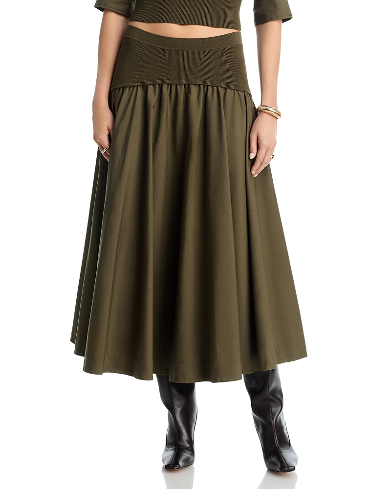 Simkhai Ovie Midi Skirt In Green