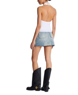  Cable Knit Halterneck Top