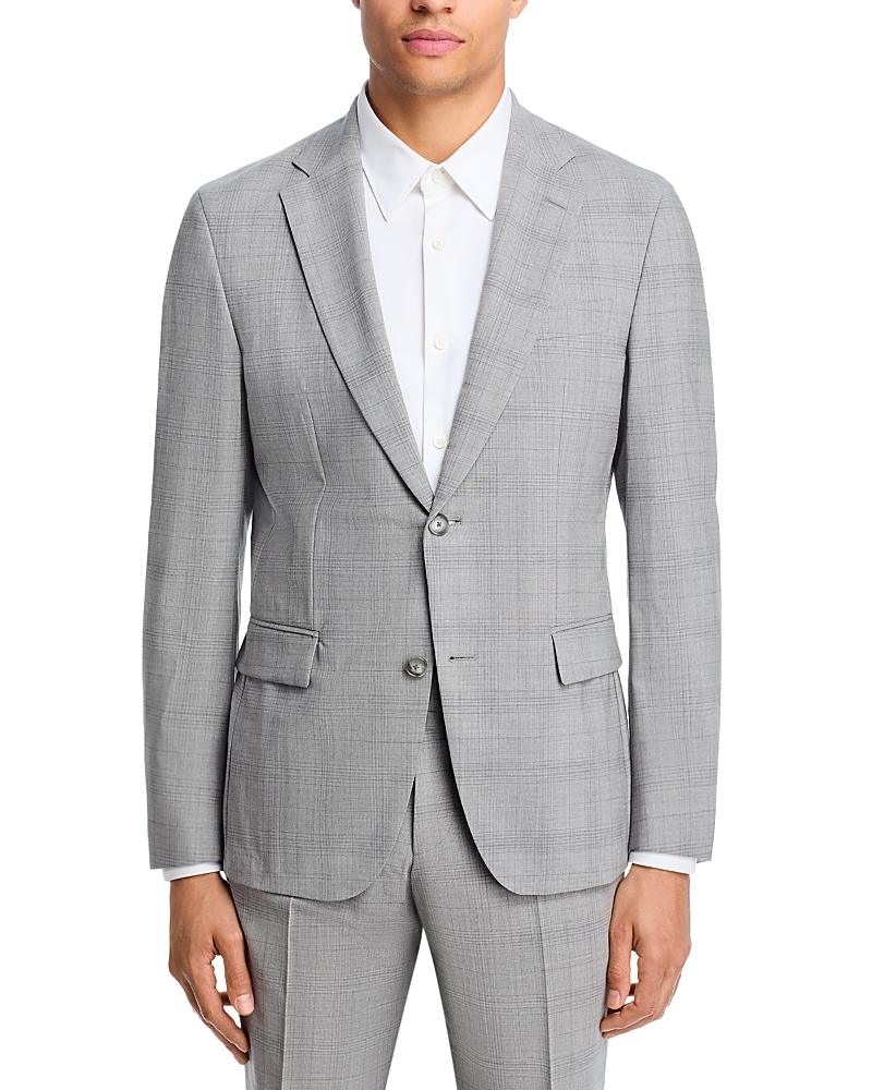 Boss H-Huge Tonal Plaid Stretch Wool Slim Fit Suit