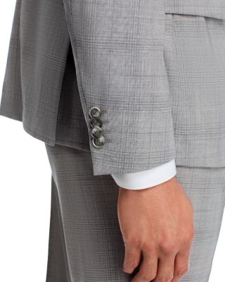 H-Huge Tonal Plaid Stretch Wool Slim Fit Suit