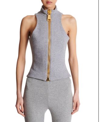  Sleeveless Cotton Knit Top