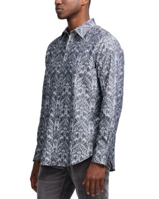 Highland Cotton Blend Button Down Shirt