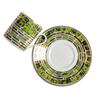 Espresso Cup and Saucer Jade Green