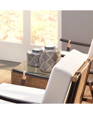 Oran Ceramic Decorative Canisters, Set of 2