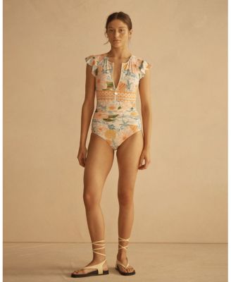 ALCIO&nbsp;Ruffle Sleeve One Piece