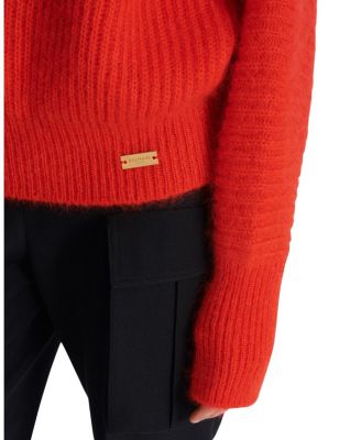  Mohair Knit Jumper with Collar Detail