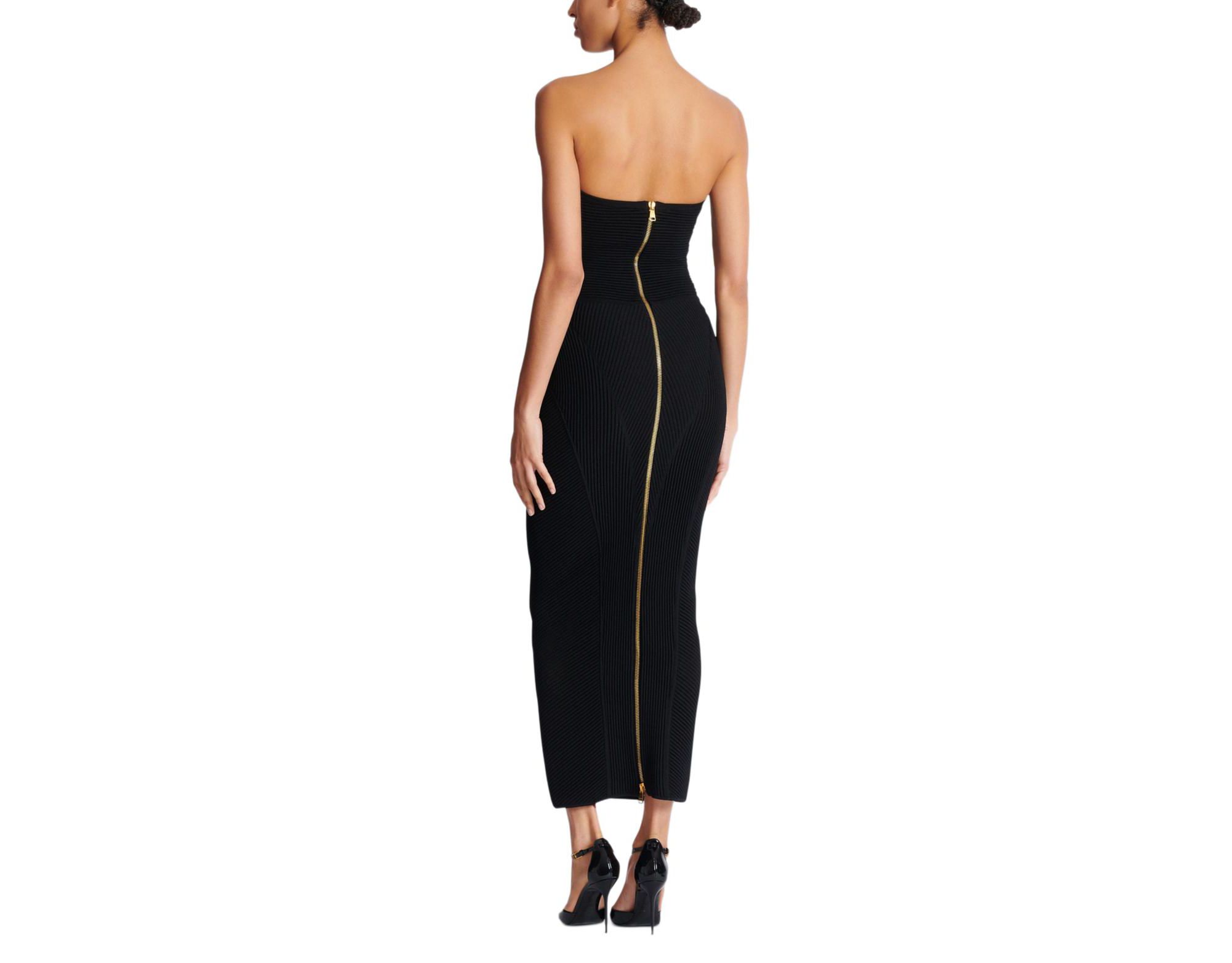 Long Strapless Knit Dress — Image 3