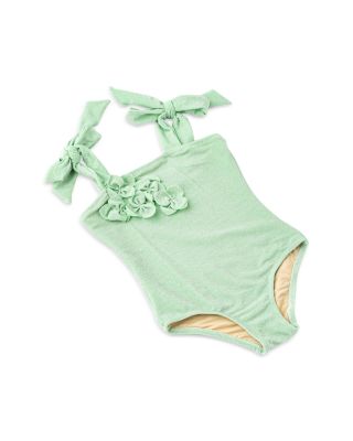 Girls' Shimmer Flowers One Piece Swimsuit - Little Kid