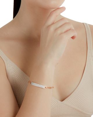 18K Rose Gold Carrington Diamond Pav&eacute; ID Bracelet