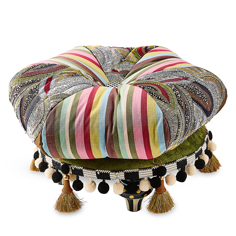 Mackenzie-childs Mackenzie Childs Birdsong Footstool In Multi