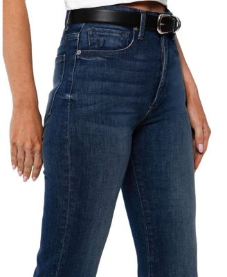 High Rise Isabella Mini Flare Jeans in Dark Blue