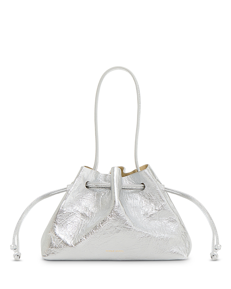 Mansur Gavriel Metallic Suede Drawstring Pouchette
