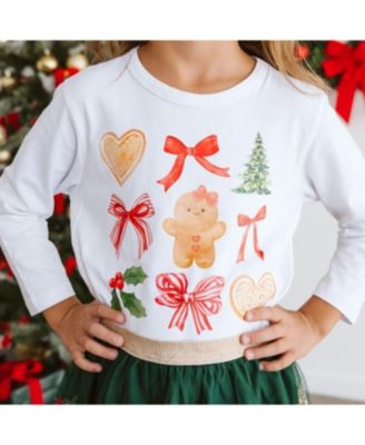 Girls' Gingerbread Cutie Christmas Long Sleeve T-Shirt - Baby, Little Kid