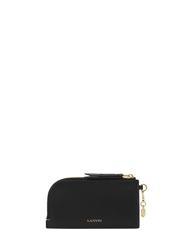 Lanvin Leather Cardholder In Black