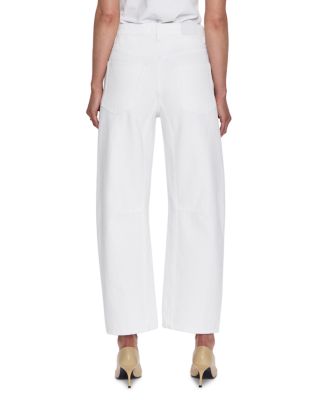 Beau Seamed High Rise Jeans in Paper White