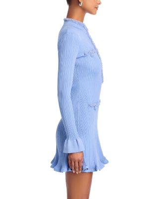 Faux Pearl Trim Mini Dress