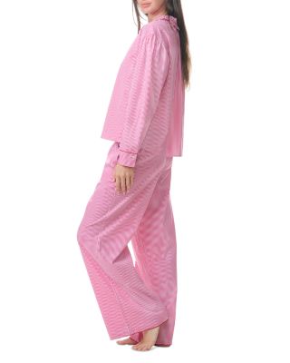 Scalloped Stitch Trim Pajama Set
