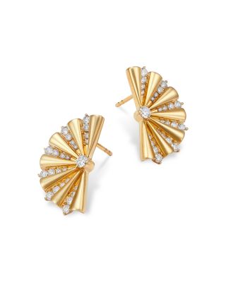 Diamond Earrings in 14K Yellow Gold, 0.75 tcw