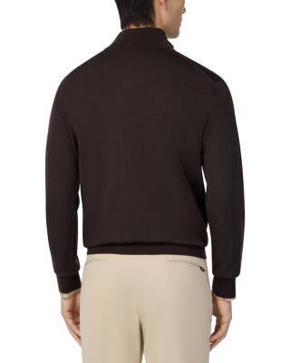 Extra Fine Merino Wool Half Zip Sweater 